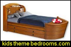 Children's Twin Boat Bed with Trundle Bed Project Plans